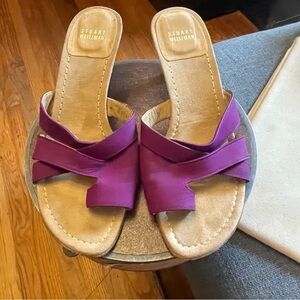 Stuart Weitzman fuchsia Purple kitten heels